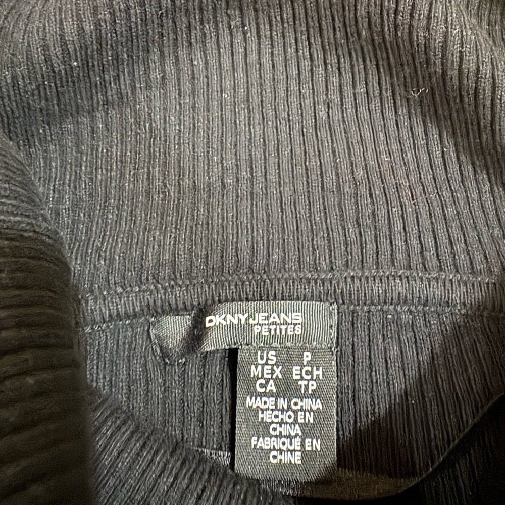 DKNY Petite Black Cowl Neck Sweater - Picture 3 of 3